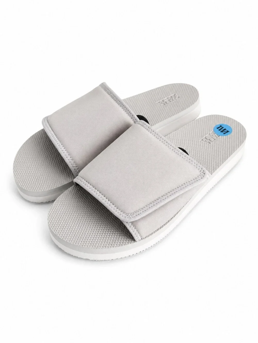 ZARA Men's Quilted Padded Slide Sandals Cream Adjustable Strap Size 11.5 NWOT